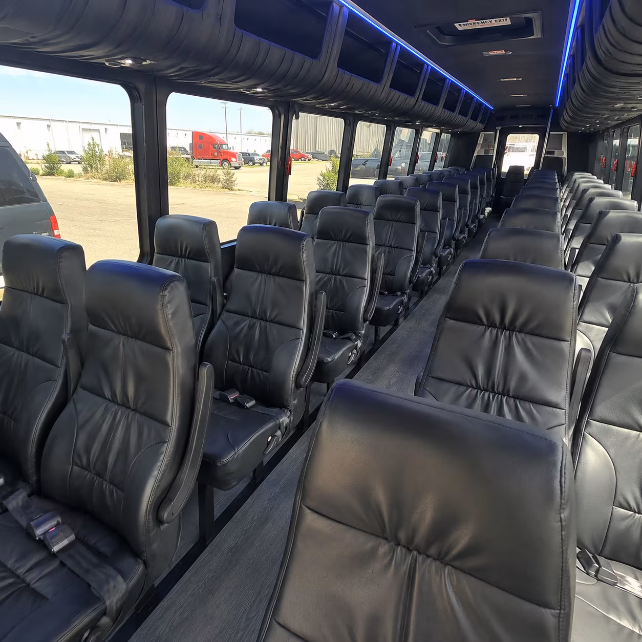 peoria 28 passenger minibus inside