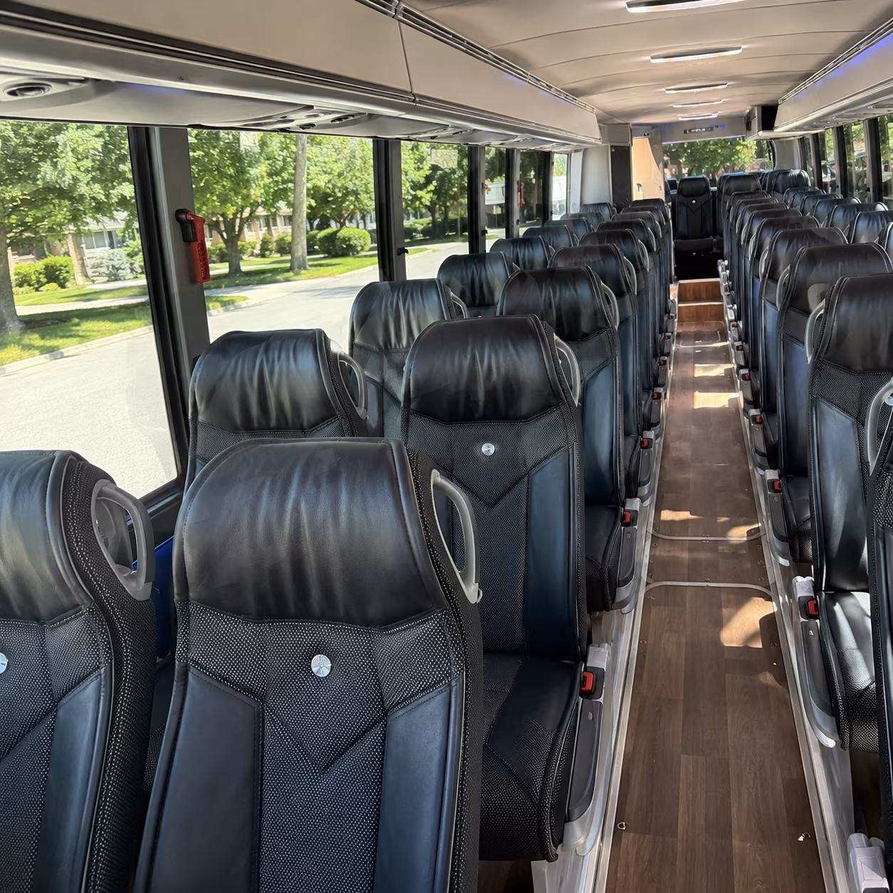 peoria 40 passenger charter bus inside