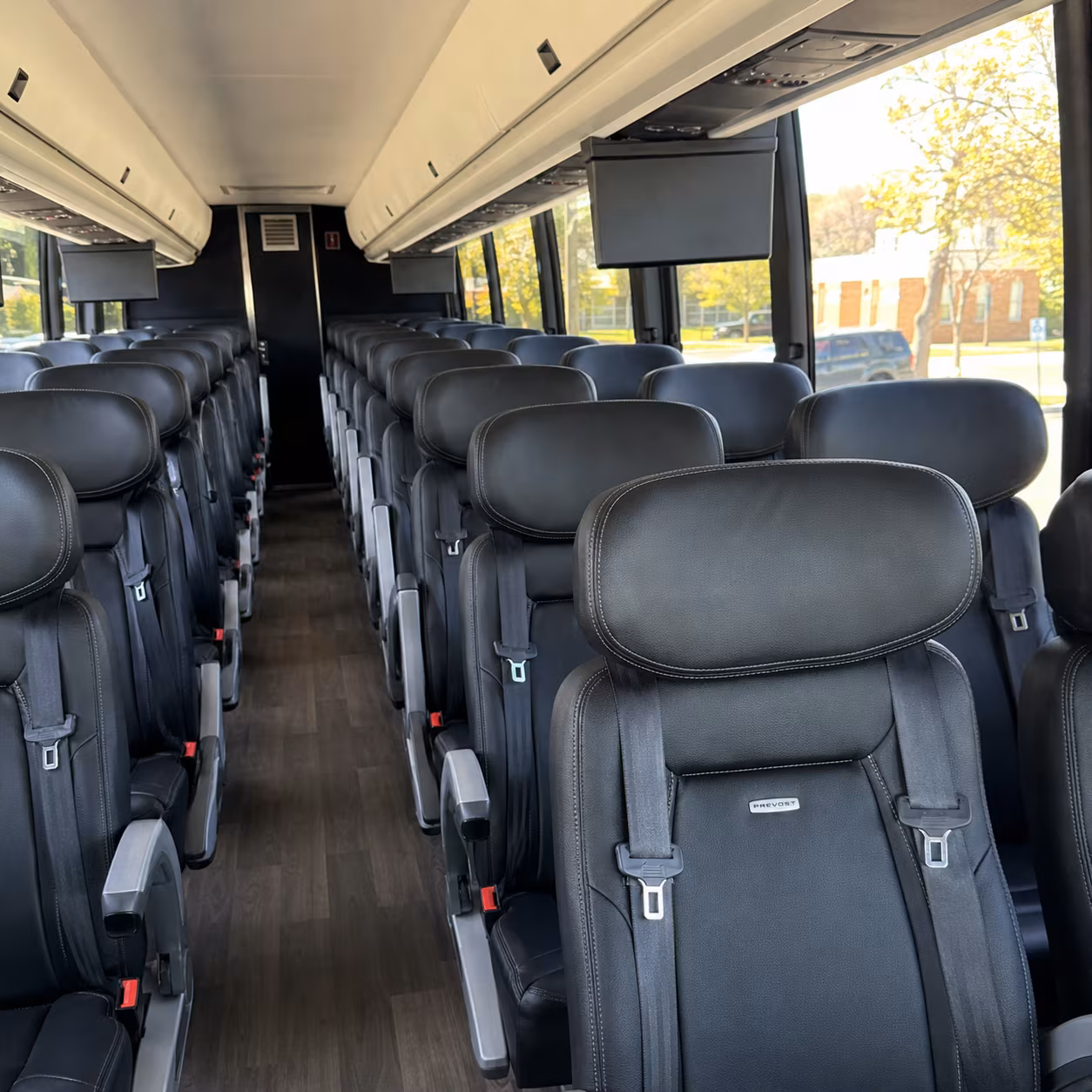 peoria 45 passenger charter bus inside