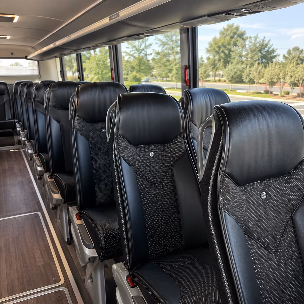 peoria 45 passenger charter bus interior