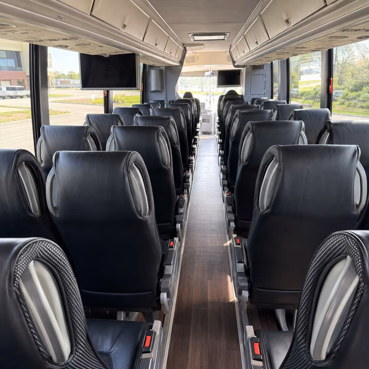 peoria 56 passenger charter bus inside