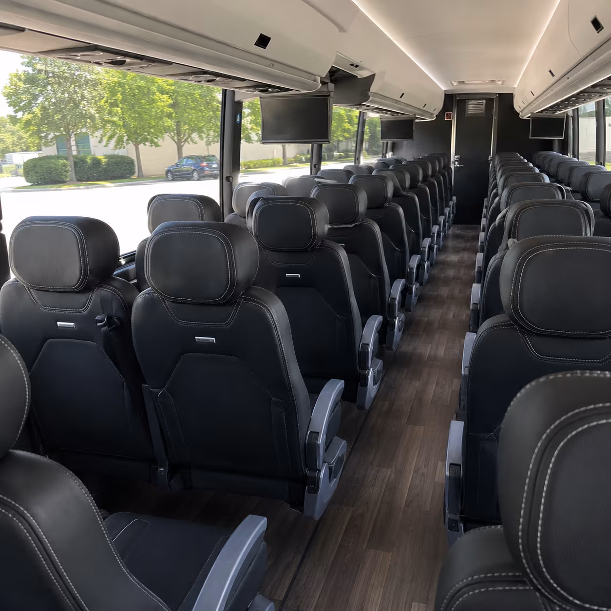 peoria 56 passenger charter bus interior